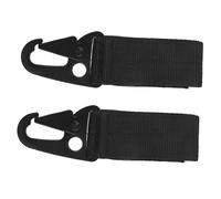 TOBBOMEY 2 Piezas Gancho Táctico Negro con Hebilla de Nylon para Exteriores Mosquetón Multifunción para de Fuego para Camping y Senderismo