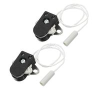 TOBBOMEY 2 piezas Interruptor de Tracción para Lámpara de Pared de Unidades Negras Cable Fácil de Instalar para Encender y Apagar Luces Hogar Tienda y Hotel Energético y Práctico Diseño