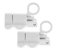 TOBBOMEY 2 Piezas Pestillo Automático Puerta Resorte Aluminio Resistente Cierre Seguro para Ventanas Armarios y Puertas con Tornillos