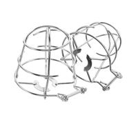 TOBBOMEY 2 piezas Protector para Cabezal Rociador contra Daños Soporte de Hierro Resistente Instalación con Tornillos sin Herramientas Cubre Rociadores Expuestos Pulg Paquete de Unidades