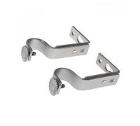 TOBBOMEY 2 Piezas Soporte para Barra de Cortina Ajustable Montaje Sólido para Barra de Cortina Acabado Níquel Arenado Vintage para Decoración del Instalación