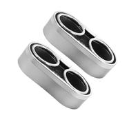 TOBBOMEY 2 Piezas Soporte para Bebidas de Coche Doble Estable y Práctico Organizador para Botellas y Vasos Portavasos Doble para Auto Color Plata