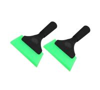 TOBBOMEY 2 Piezas Unidades Raspadores para Película de Coche con Mango Ergonómico Herramienta de Vinilo Suave para Envolver y Limpiar Superficies sin Rayar Color Verde Material Duradero