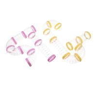 TOBBOMEY 2 Túneles para Hámster Transparentes Surtidos Kit de Extensión para Jaulas Tubos de Plástico Resistente Túnel de Juego y Escondite para Hámsteres Cobayas y Ratas Accesorios