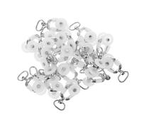 TOBBOMEY 20 Piezas Accesorios para Poleas De Cortina Poleas Silenciosas De Plástico y Acero Inoxidable De Ruedas para Riel De Cortina Función De Bloqueo Adecuado para De Baño y Sala De Esta