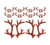 TOBBOMEY 20 Unidades Cuernos de Ciervo para Diademas DIY Accesorios de Pelo con Textura Afelpada Decoraciones para Fiesta y Tocados Infantiles Color Café Materiales Creativos para