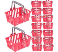 TOBBOMEY 20piezas Cesta Para Juguete De Simulación De Supermercado Cesta De Muñeca Para Color Rojo