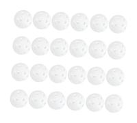 TOBBOMEY 24 Piezas Bolas de Golf Huecas de Plástico para Entrenamiento Perforadas y Ligeras Pack de Unidades Blancas para Práctica Casa y Exteriores