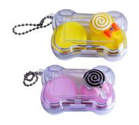 TOBBOMEY 2juegos Estuche para Lentes De Contacto Colores Porta Lentes Organizador Compacto