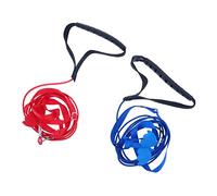 TOBBOMEY 2piezas Arnés Ajustable para Aves Cuerda De para Periquitos y Entrenamiento y Exterior Rojo y Azul