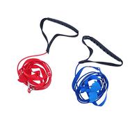 TOBBOMEY 2piezas Arnés Ajustable para Aves De Compañía Cuerda De Vuelo para Periquitos y Loros Entrenamiento y Paseo Rojo y Azul