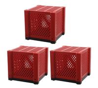 TOBBOMEY 3 Piezas Cubo Purificador de Acuario 3 Unidades, Filtro para Pecera Medios Filtrantes Reutilizables, Caja de Almacenamiento para Elementos de Filtro, Color Rojo, Mejora Calidad de