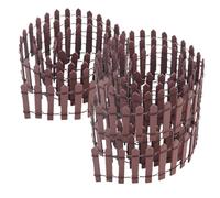 TOBBOMEY 3 Piezas Miniature Garden Fence Realistic Wooden Picket Fencing For Dollhouse Fairy Gardens Terrariums Fade Resistant and Easy To Install Decorative Mini Fences