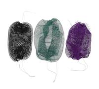 TOBBOMEY 3 Piezas Redes de Baño Africanas Esponjas Exfoliantes Largas Elásticas para Ducha Estropajos Corporales de Malla para Baño Familiar Secado Rápido y Uso Diario