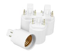 TOBBOMEY 4 Adaptadores De Casquillo Para Bombilla G24q a E27 Base De 4 Pines, Resistentes Al Calor y Fuego, Fáciles De Instalar, Compatibles Luces Led, Para Uso En Salón y Cocina