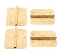 TOBBOMEY 4 Bisagras Pequeñas de Latón Macizo 6X5 CM para Puertas de Armario y Cajones Bisagras Decorativas Desmontables para Muebles de Cocina y Doble Puerta