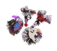 TOBBOMEY 4 Piezas Adornos Pelo de Mascotas de Halloween Pinzas Pelo Diseño de Telaraña Accesorios para Disfraces de Mascotas para Disfraces de Halloween y Día de Muertos