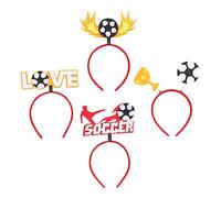TOBBOMEY 4 Piezas Diademas Temáticas de Fútbol para Fans Accesorios Decorativos para Fiestas Fútbol para Eventos Deportivos y Fotografía