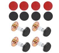 TOBBOMEY 4 piezas Fijador Metálico para Cama Ajustable Antivibración y Antideslizante para Muebles como Sofás Armarios y Estanterías Estabilizador de Pared Silencioso y Práctico para