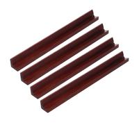 TOBBOMEY 4 Piezas Mini Regla de Madera para Mahjong Americano de Soporte para Fichas Estándar Herramienta Portátil para Organizar y Mover Azulejos Mesa de Mahjong