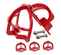 TOBBOMEY 4 Piezas Protector Metálico para Cabezal Rociador contra Incendios Instalación Rápida sin Desmontaje Roja para Techo Guardia Visual y Duradera para Sistemas de Seguridad