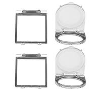 TOBBOMEY 4 Piezas Protector para Interruptor de Alimentación de Plástico Cubierta Antipolvo y Prueba para Botones de Elevador Fácil Limpieza y Montaje sin Herramientas Diseño Minimalista