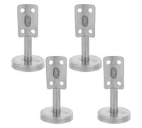 TOBBOMEY 4 Piezas soportes de pasamanos de escalera soporte de pasamanos de acero inoxidable Silver