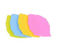 TOBBOMEY 4 Unids Silicona Hoja En Forma De Tazas Cepillos De Cubiertas Cubiertas De Cepillos De Soporte (Color Surtido)