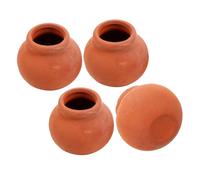 TOBBOMEY 4piezas Mini Tiestos De Barro Pequeños para Casa De Muñecas Accesorios De Miniaturas Macetas De Terracota para Proyectos DIY y Decoración De Escritorio