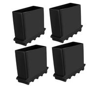 TOBBOMEY 4piezas Protectores Antideslizantes para Pies de Escalera Goma Resistente Negra con Diseño Espiga para Mayor Seguridad y Fácil Instalación