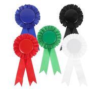 TOBBOMEY 5 Insignias de Hojalata en Blanco Diseño Scalloped, Fácil Aplicación y Uso Versátil para Decoraciones de Fiesta y Eventos, Paquete de 5 Piezas