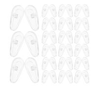TOBBOMEY 50 Pares Almohadillas Nasales de Silicona Suave Transparentes Antideslizantes para Gafas Cojines Nariz con Amortiguación Repuestos Ideales para Solares Seguridad