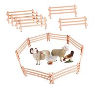 TOBBOMEY 50 Piezas Vallas de Corral para Granja con Accesorios Paneles de para Juguetes de Animales Educativo para Bebés