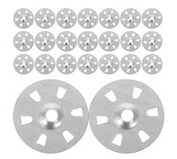 TOBBOMEY 500 Piezas Unidades Arandelas Metálicas Seis Orificios para Fijación Paneles Espuma Aislante Soporte Seguro para Placas Aislamiento Térmico Compatibles con Clavos y Tornillos