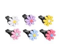 TOBBOMEY 6 Clips Ambientadores para Coche Clip de Aromaterapia Difusor de Aroma para Rejilla de Ventilación Diseño de Margaritas Morado