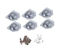 TOBBOMEY 6 Piezas Almohadillas Conectoras para Patas de Mesa Placas de Hierro Ángulo Gomas de Fijación Duraderas para Muebles Adecuadas para Sofás Sillas y Mesas Estilo Nórdico