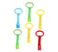 TOBBOMEY 6 piezas Anillos para Niña Colgantes Resistentes para Cuna Herramienta Aprendizaje para Caminar Seguro y Duradero Accesorio para Apoyo al Ponerse de Diseño para Desarrollo