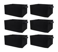 TOBBOMEY 6 Piezas Bolsa de Cultivo Cuadrada Reutilizable para Plantas y Verduras Bolsa de Plantación Negra Pequeña de Crecimiento Transpirable para Huertos y Jardines de Unidades