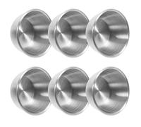 TOBBOMEY 6 piezas Bowls de Salsa de Acero Inoxidable Recipientes para Salsas y Condimentos Aptos para Restaurantes y Uso Exterior Capacidad para Aperitivos y Snacks