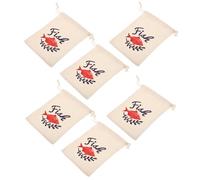 TOBBOMEY 6 Piezas Nautical Cotton Drawstring Bags Reusable Goodie Bags For Beach Wedding Birthday Party Decorations