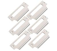 TOBBOMEY 6 piezas Placa de Refuerzo para Pestillo de Puerta Inoxidable Kit de Instalación de Protectora para Puerta de Garaje Fácil Montaje sin Necesidad de Taladrar Seguridad y Privacidad