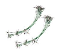 TOBBOMEY 60 Piezas De Aparejos De Pesca con Señuelos Líderes Giratorios De Pesca Líderes De Alambre con Esmerillones Alambre De Acero Línea De