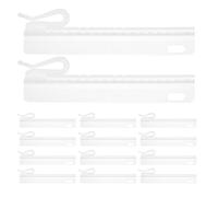 TOBBOMEY 60 Piezas Ganchos Ajustables para Cortinas Plisadas Unidades Clips de Plástico Blanco para Fijar Cortinas con Pinza para Baño Salón y Dormitorio Control de Luz y Privacidad