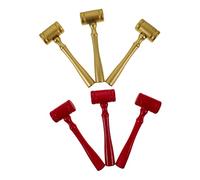 TOBBOMEY 6piezas Juguete De Juez De Madera para Gavel De Subasta para Roles De Cumpleaños y Accesorio De Tribunal