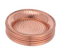 TOBBOMEY 7 Cuencos Metálicos Martillados para Servir Curry Vajilla Asiática para Arroz Sopa y Pasta Resistentes a Altas Temperaturas Aptos Lavavajillas Ideales para Cocina y