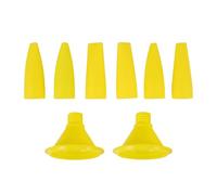 TOBBOMEY 8 Piezas Boquillas de Calafateo Planas Reutilizables Aplicador de Punta Extendida para Sellar Grietas y Juntas Repuesto para Pistola de Compatible con Tubos Planos de Sellado