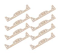 TOBBOMEY 8 Piezas Miniature Dollhouse Accessories Wooden Japanese Style Screen Panels Craft Model For Small Decorative Scenes