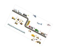 TOBBOMEY Adhesivos de Pared para Habitación Infantil Semáforo y Excavadora Pegatinas Decorativas de PVC Precortadas Tamaño 30X60 CM Set de 2 Piezas Decoración Educativa para Dormitorio