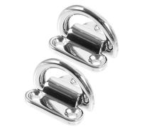 TOBBOMEY Anillos D de Acero Inoxidable 6 MM Plegables para Barco 2 Piezas Anclajes de Amarre Marinos para Remolques y Cubierta Herrajes Resistentes para Soluciones de Amarre en Yates