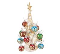 TOBBOMEY Árbol de Navidad de Decorativo Grande Amarillo para Mesa Adorno Artificial DIY con Forma de Pino para Decoración Festiva Hogar y Oficina